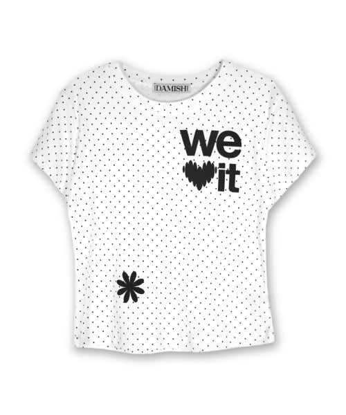 LOVE GRAPHIC DOT T-SHIRT - 2 COLORS IVORY