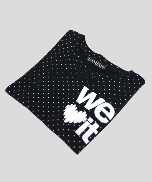 LOVE GRAPHIC DOT T-SHIRT - 2 COLORS BLACK