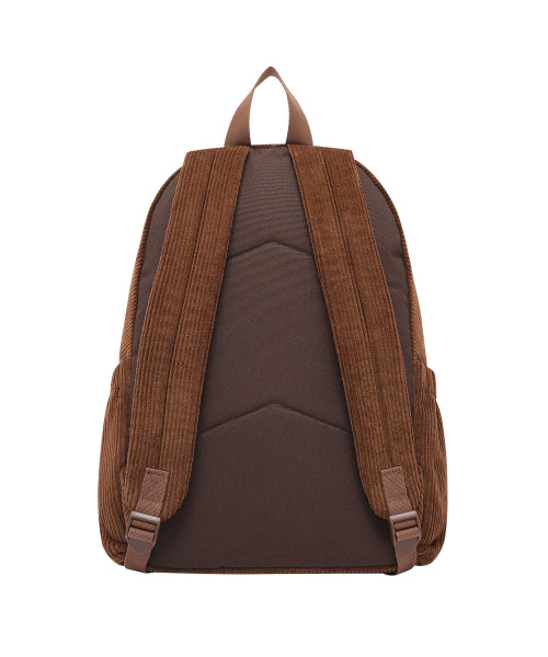 LILY PATCH CORDUROY BACKPACK #GISELLE同款! - 2 COLORS BROWN
