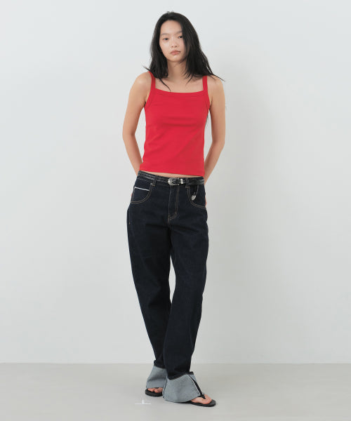 COTTON SLEEVELESS TOP - 4 COLORS