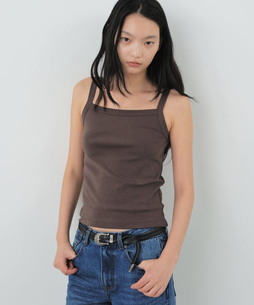 COTTON SLEEVELESS TOP (Basic) - 4 COLORS