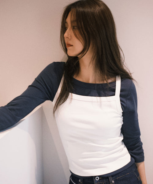 COTTON SLEEVELESS TOP (Basic) - 4 COLORS