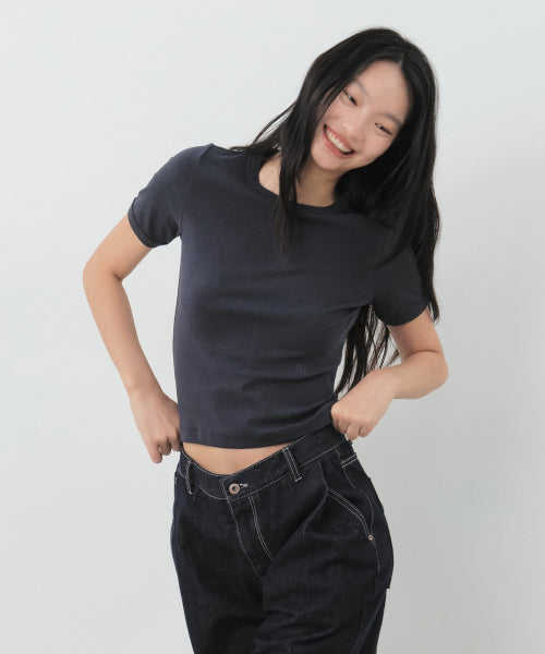 COTTON SHORT SLEEVE TEE (Basic) - 4 COLORS