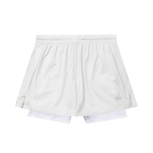 SPORTS RACING 2IN1 RUNNING SHORTS - 2 COLORS BLACK