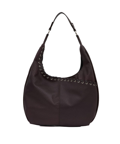 MEDIUM SLASH HOBO BAG (PUNCHING BROWN) BROWN