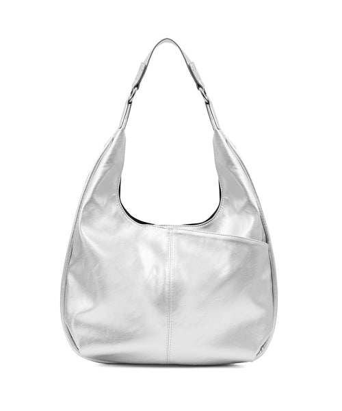 MEDIUM SLASH HOBO BAG (CREAM) - 3 COLORS SILVER