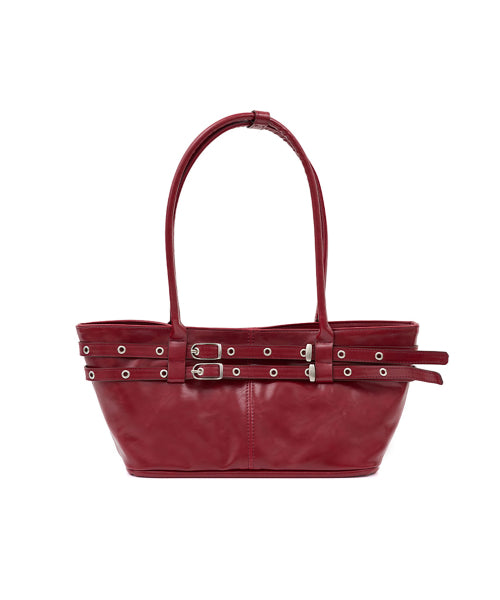 MINI BELTED BOAT BAG (OYSTER) - 5 COLORS RED