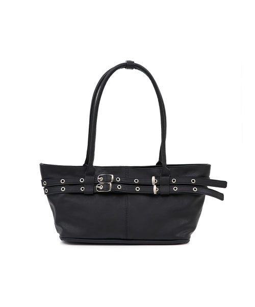 MINI BELTED BOAT BAG (BLACK) - 5 COLORS BLACK