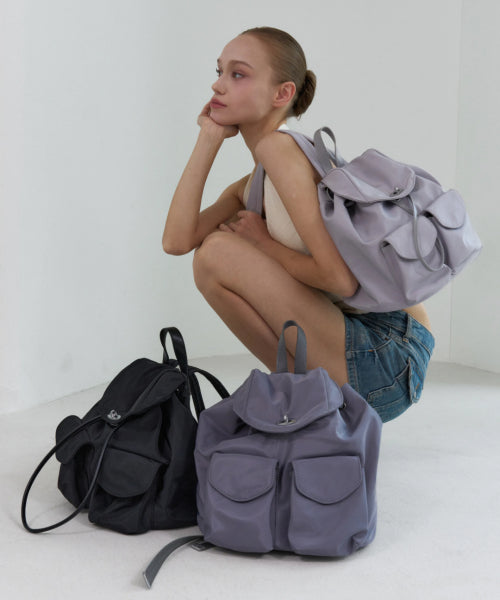 AIR NYLON BACKPACK - 3 COLORS BLACK