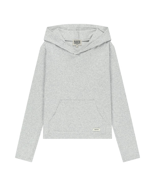 W BASIC HOODIE LONG SLEEVE NAVY STRIPE - 6 COLORS GREY