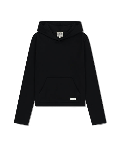 W BASIC HOODIE LONG SLEEVE NAVY STRIPE - 6 COLORS BLACK