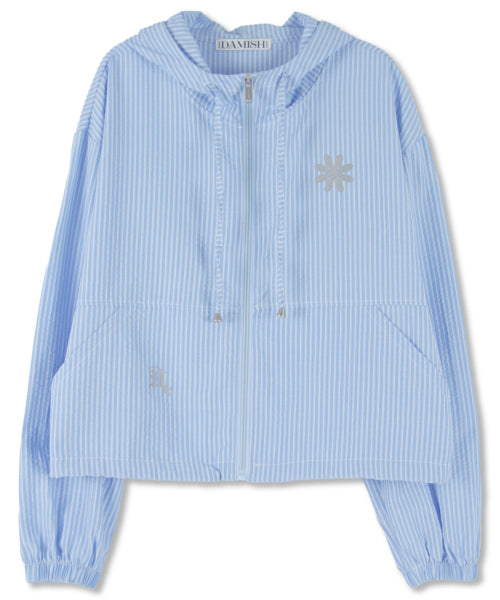 TEE STRIPE HOODIE - 2 COLORS BLUE