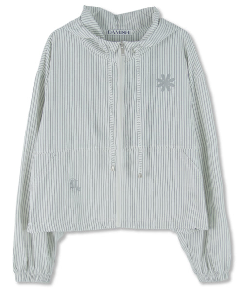 TEE STRIPE HOODIE - 2 COLORS CREAM