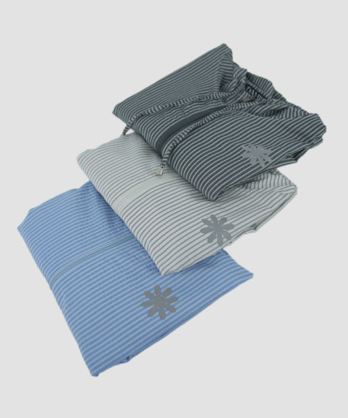 TEE STRIPE HOODIE - 2 COLORS CREAM