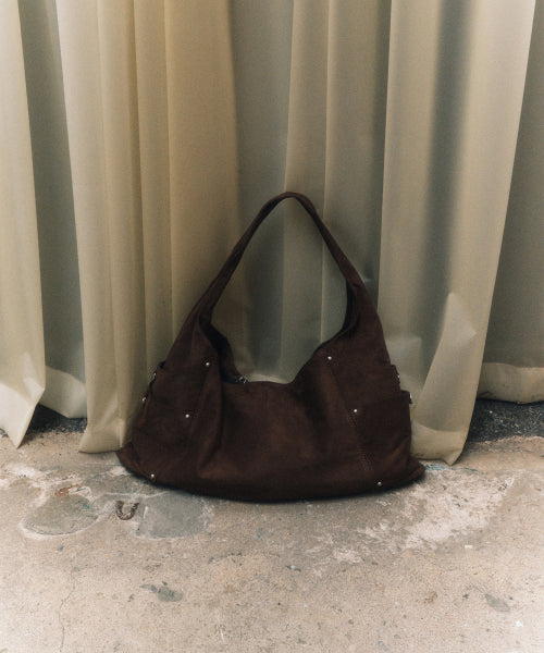 MAREN SHOULDER BAG - 5 COLORS SUEDE DARK BROWN