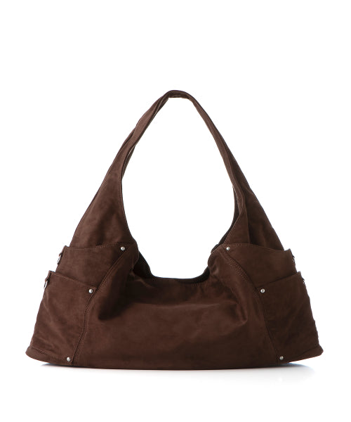 MAREN SHOULDER BAG - 5 COLORS SUEDE DARK BROWN