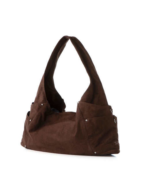 MAREN SHOULDER BAG - 5 COLORS SUEDE DARK BROWN