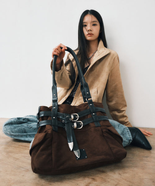 NEXIE SHOULDER BAG - 2 COLORS DARK BROWN