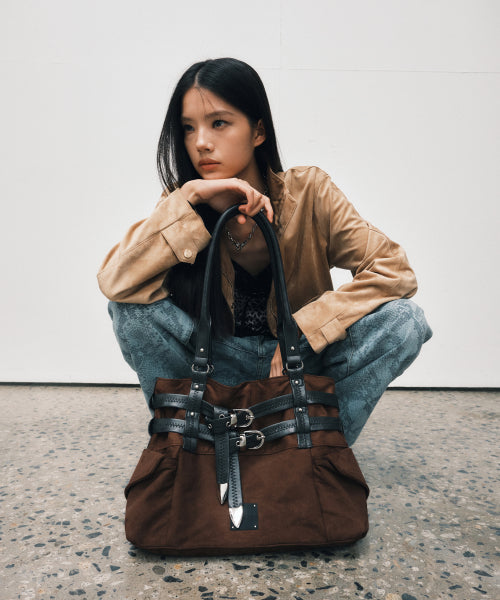 NEXIE SHOULDER BAG - 2 COLORS DARK BROWN