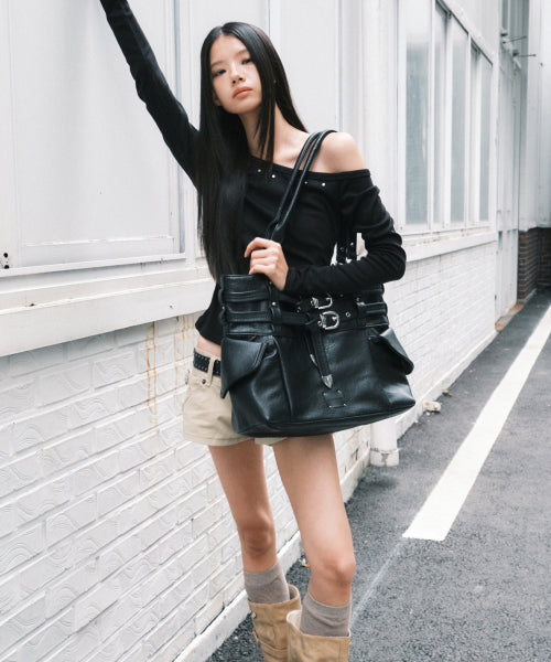 NEXIE SHOULDER BAG - 2 COLORS BLACK