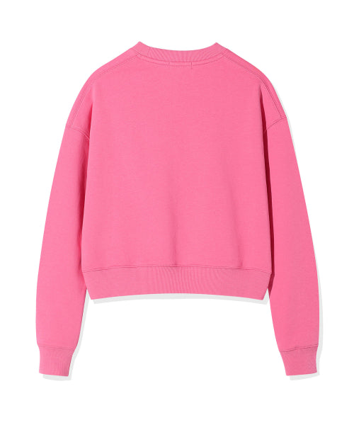 BIG LILY GRAPHIC CROP SWEATSHIRT #GISELLE同款! - 3 COLORS CREAM