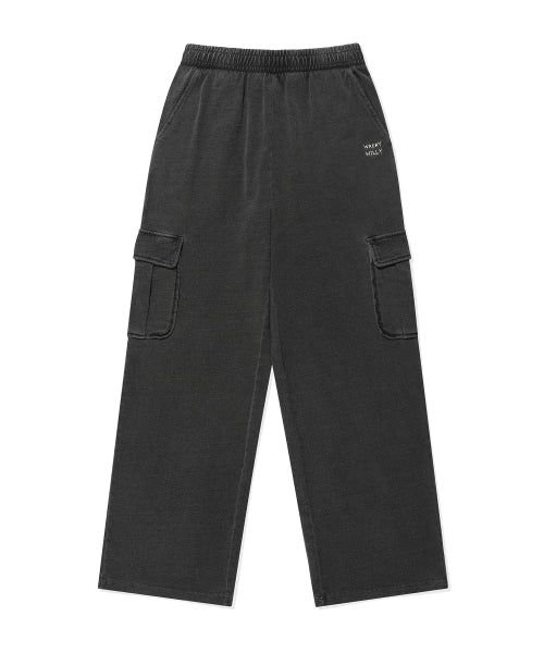 JERSEY DENIM WASHED CARGO PANTS #GISELLE同款! - 3 COLORS GREY