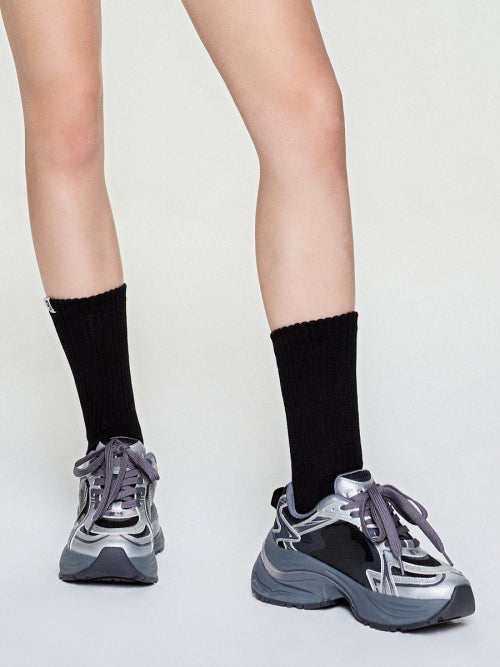 CURVE RUNNER ENAMEL NY #KARINA同款! - 2 COLORS SILVER