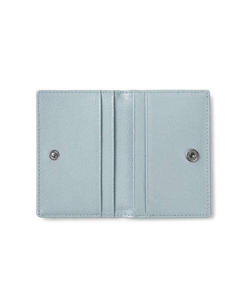 CRINKLE SOFT CARD CASE HAZE BLUE