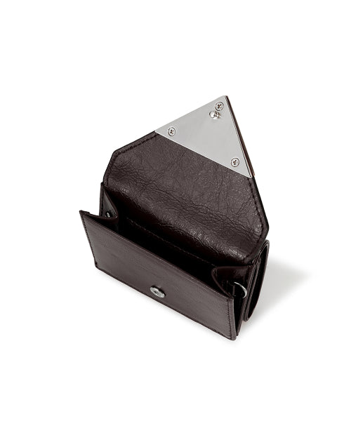 CRINKLE TRIANGLE TRIPLE WALLET AS SHOWN