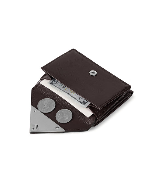 CRINKLE TRIANGLE TRIPLE WALLET AS SHOWN