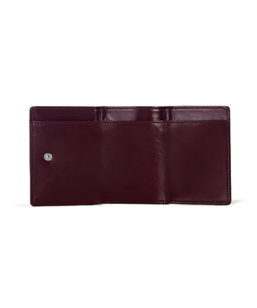 CRINKLE TRIANGLE TRIPLE WALLET DEEP CHERRY AS SHOWN