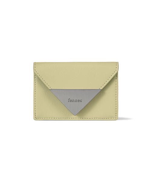 CRINKLE TRIANGLE TRIPLE WALLET SOFT OLIVE