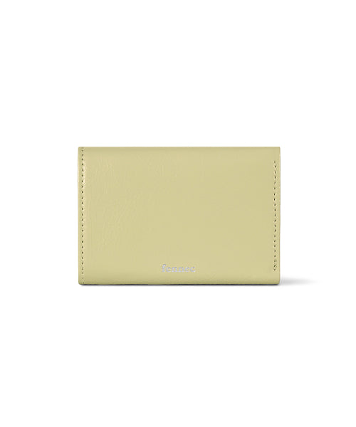 CRINKLE TRIANGLE TRIPLE WALLET SOFT OLIVE
