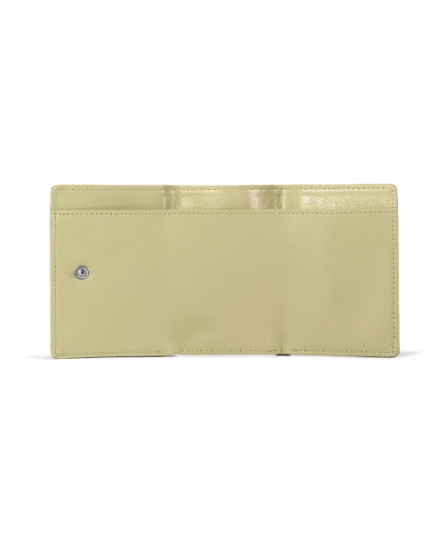 CRINKLE TRIANGLE TRIPLE WALLET SOFT OLIVE