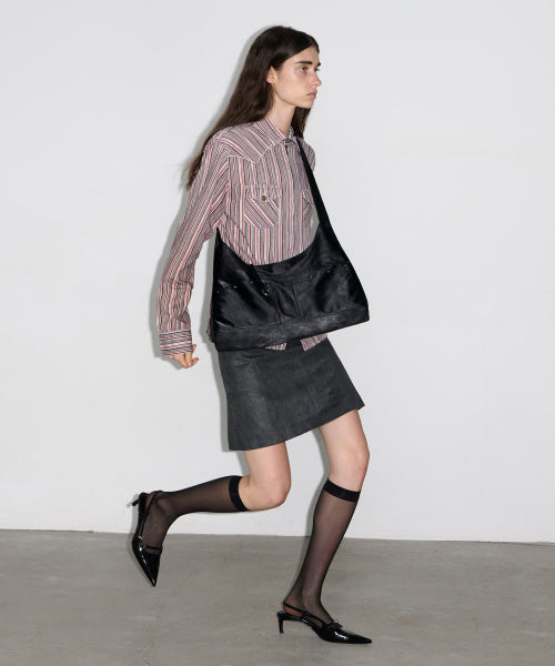 BASH SLOUCHY BAG METAL BLACK