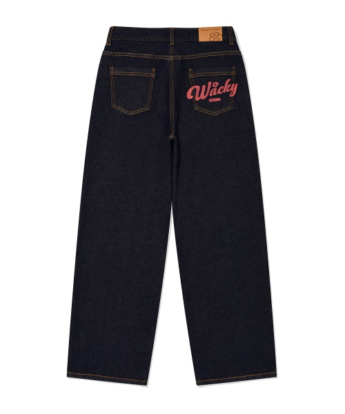 SEMI WIDE DENIM PANTS #GISELLE同款! - 3 COLORS INDIGO