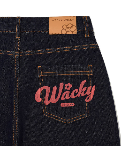 SEMI WIDE DENIM PANTS #GISELLE同款! - 3 COLORS INDIGO
