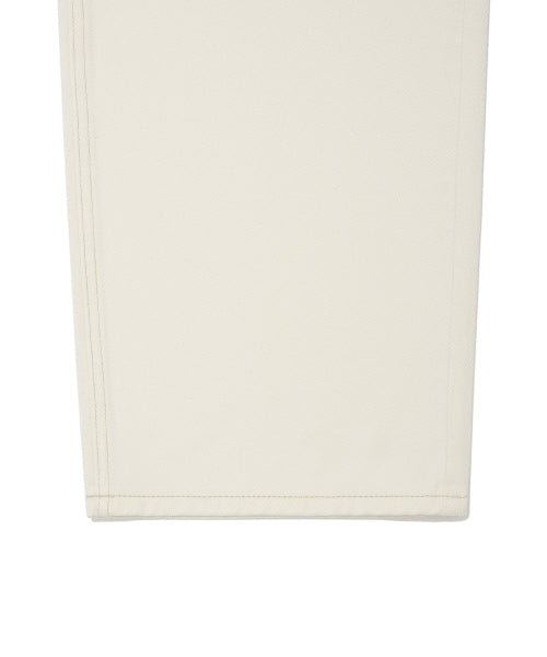 SEMI WIDE DENIM PANTS #GISELLE同款! - 3 COLORS CREAM