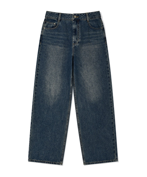 SEMI WIDE DENIM PANTS #GISELLE同款! - 3 COLORS BLUE