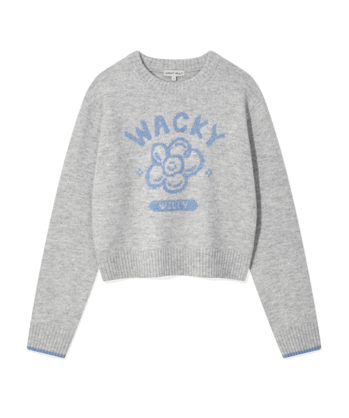 BIG LILY GRAPHIC PULLOVER #GISELLE同款! - 3 COLORS LIGHT GREY