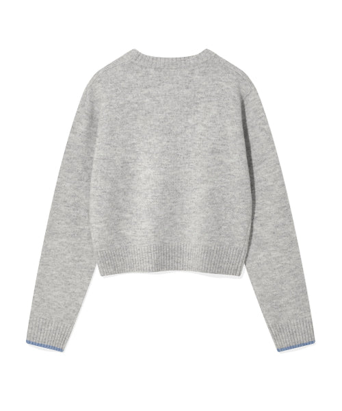 BIG LILY GRAPHIC PULLOVER #GISELLE同款! - 3 COLORS LIGHT GREY