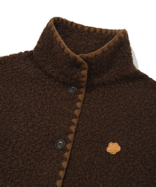 SHEARLING STITCH JACKET #GISELLE同款! - 2 COLORS BROWN