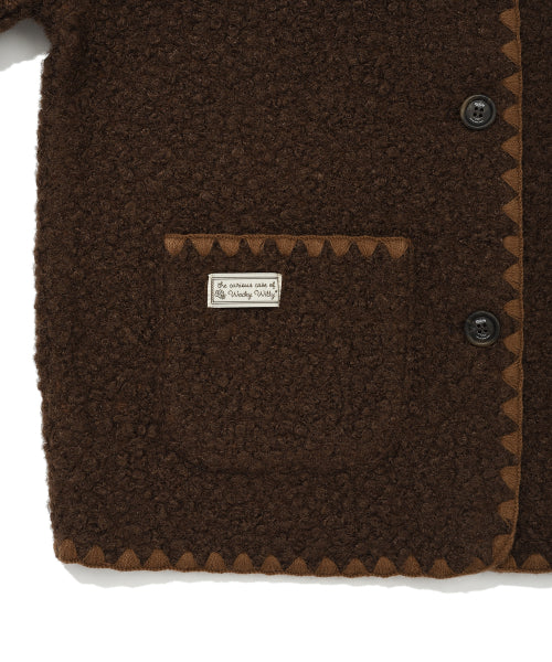 SHEARLING STITCH JACKET #GISELLE同款! - 2 COLORS BROWN