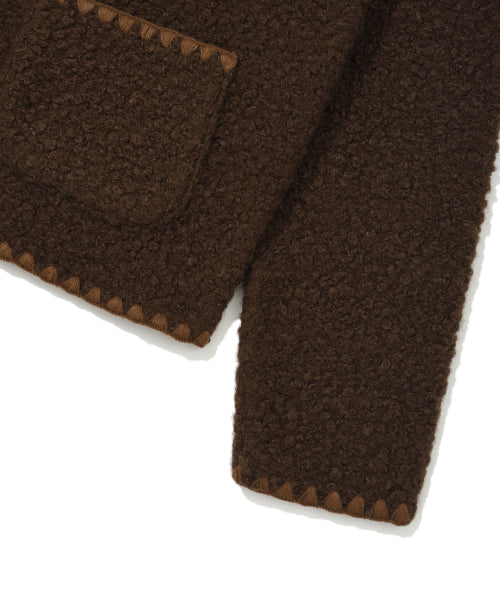 SHEARLING STITCH JACKET #GISELLE同款! - 2 COLORS BROWN