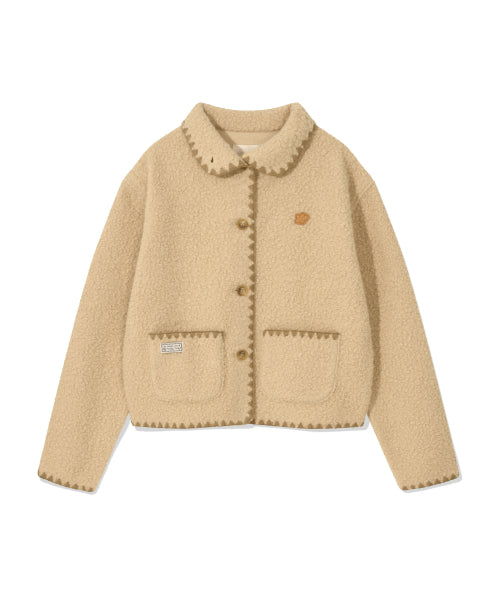 SHEARLING STITCH JACKET #GISELLE同款! - 2 COLORS BEIGE