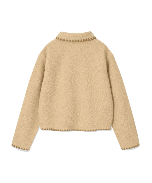 SHEARLING STITCH JACKET #GISELLE同款! - 2 COLORS BEIGE
