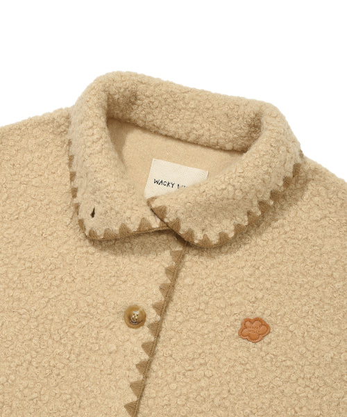 SHEARLING STITCH JACKET #GISELLE同款! - 2 COLORS BEIGE