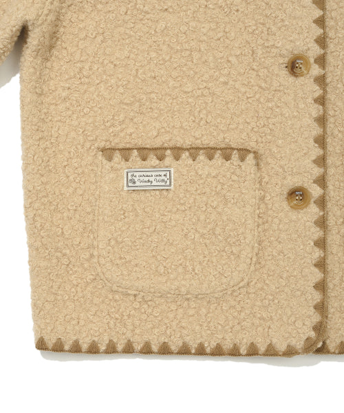 SHEARLING STITCH JACKET #GISELLE同款! - 2 COLORS BEIGE