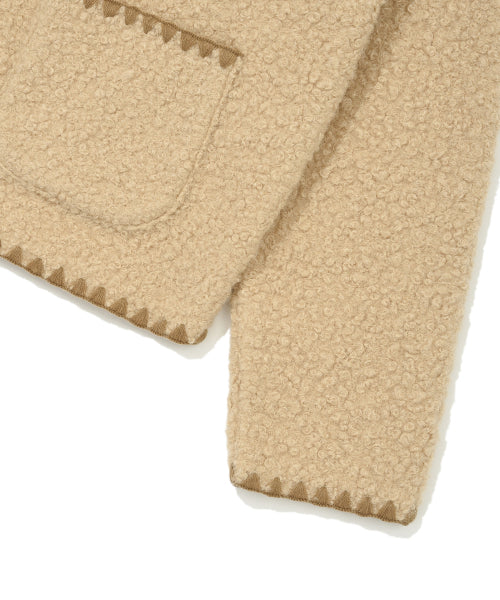 SHEARLING STITCH JACKET #GISELLE同款! - 2 COLORS BEIGE