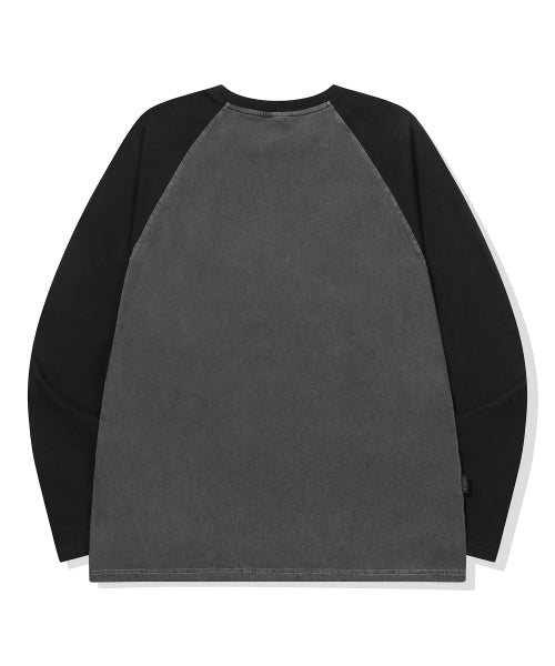 CHERRY RAGLAN PIGMENT LONG SLEEVE - 2 COLORS BLACK
